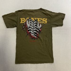 Powell Peralta T-Shirt Mens Size Small Green Faded Skateboard Rib Cage Graphic